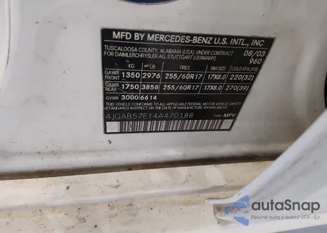 2004 Mercedes-Benz Ml 350 4Matic z USA, uszkodzony, nr VIN 4JGAB57E14A470188